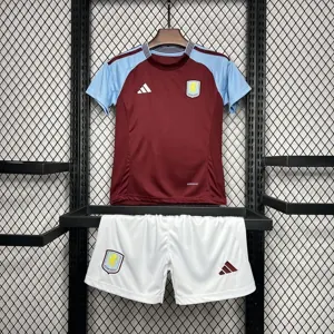 24-25 Aston Villa Home Kid Kits Youth Apparels Football AAAAJersey Yupoo