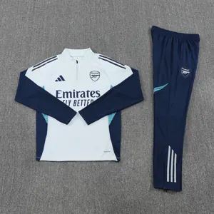 25-26 Arsenal Training Kits Long Gray Football Tracksuits 1