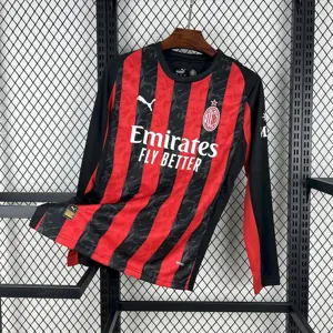 25-26 AC Milan Home Long Sleeve Shirt Football Uniform AAAAJersey Supply Yupoo