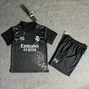 24-25 Real Madrid Y3 Kid Kits Black Youth Apparels AAAAJersey Wholesale Yupoo 1