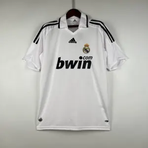 08-09 Real Madrid Retro Home Kit Vintage White Shirt Football Jerseys Yupoo