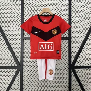 09-10 Manchester United Home Retro Kid Kits Children Sets Jersey Supplier Yupoo