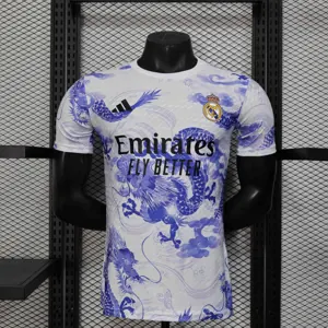 25-26 Real Madrid White Purple Dragon Special Edition Player Version Shirt AAAAJersey Supply Yu