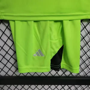 23-24 Real Madrid Kids Green Goalkeeper Kits Soccer Jerseys Yupoo 1