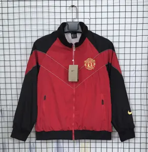 06-07 Manchester United Retro Red Windbreaker Jackets