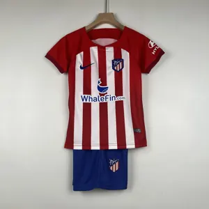 23-24 Kids Atletico Madrid home size 16-28 Cheap Football Kit 1