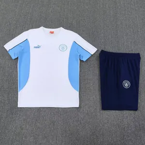 25-26 Manchester City White&Blue Training Kits Football Tracksuits 1