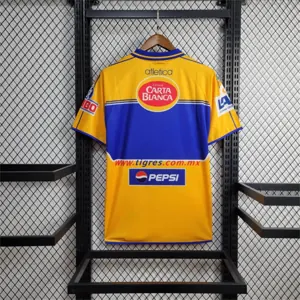 01-02 Tigres UANL Home Retro Kit Vintage Shirt Soccer AAAAJersey Yupoo 6