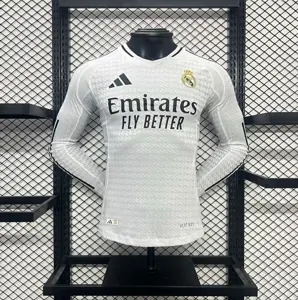 24-25 Real Madrid Home Long Sleeve Kit Player Version Shirt Best Wholesale Yupoo