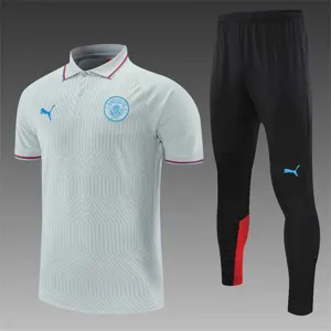 Manchester City Polo grey stripes