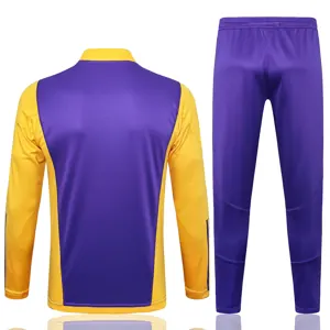 23-24 Real Madrid Long Sleeve Tracksuit Purple&Yellow Training Suits Jerseys World Yupoo 2