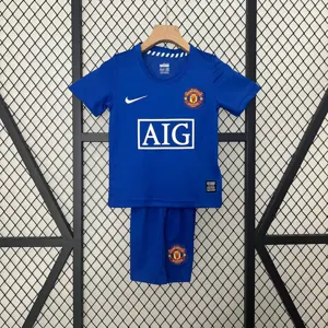08-09 Manchester United Third Retro Kid Kits Children Sets Jerseys Supllier Yupoo