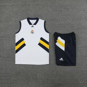 23-24 Real Madrid Training Vest Suits White Sleeveless Kit Soccer Jerseys Yupoo 1