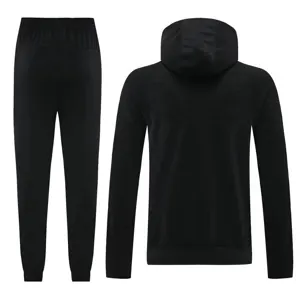 24-25 Chelsea Black Hoodie Tracksuit Long Jacket Suits 2