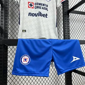 25-26 Cruz Azul Away Kid Kits Youth Apparels Soccer AAAAJersey Yupoo 2