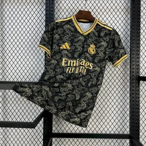 25-26 Real Madrid Gold Dragon Special Edition Shirt Football Uniform AAAAJersey Yupoo