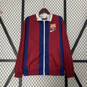 23-24 Barcelona Reversible Windbreaker Red&White Double-Sides Jacket Best Jerseys Yupoo 12