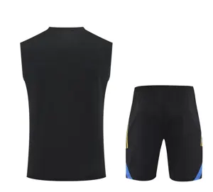 25-26 Manchester United Black&Blue Training Kits Football Vest Suits 2
