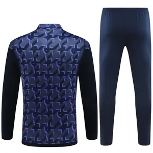 23-24 Real Madrid Adults And Kids Training Suits Navy Long Sleeve Tracksuits Cheap Jerseys Yupo 2