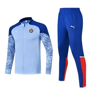 23-24 Chivas Guadalajara Training Suits Blue Long Sleeve Jackets Cheap Jerseys Yupoo