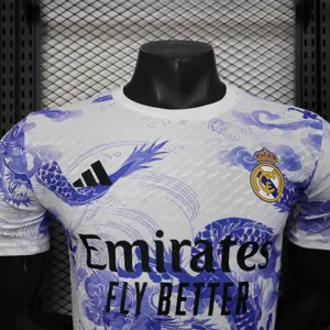 25-26 Real Madrid White Purple Dragon Special Edition Player Version Shirt AAAAJersey Supply Yu 1