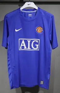 08-09 Manchester United Third Away Retro Kit Vintage Player Version Shirt AAAAJersey Dropship Y 8