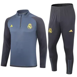 23-24 Real Madrid Long Sleeve Navy Kits Training Suits Soccer Jerseys Yupoo