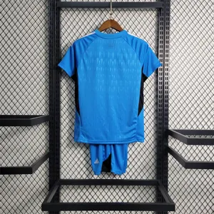 23-24 KIDS Real Madrid Blue Goalkeeper Size 16-28 Soccer Jersey 1