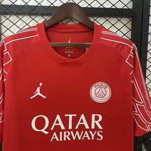 24-25 PSG Fourth Red Shirt Football Uniform AAAAJersey Dropship Yupoo 2