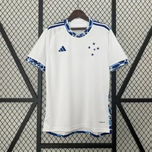 24-25 Cruzeiro Away Kit with All Sponsors Best Wholesale Yupoo
