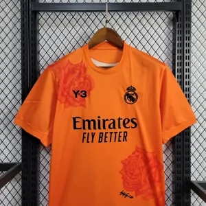 24-25 Real Madrid Y3 Orange Kit Jersey Supplier Yupoo 6