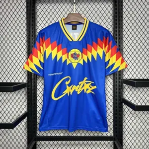 95-96 Club America RTW Blue Retro Kit Vintage Shirt Sport AAAAJersey Yupoo