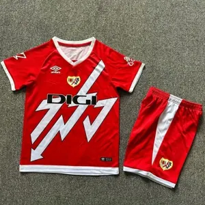 24-25 Rayo Vallecano Away Kid Kits Youth Apparels Soccer AAAAJersey Yupoo