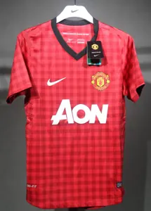 12-13 Manchester United Home Retro Kit Vintage Player Version Sino Shirt AAAAJersey Dropship Yu 3