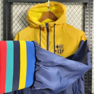 23-24 Barcelona Windbreaker Royal Blue Yellow 6