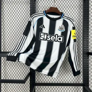 25-26 Newcastle United Home Kit Football Long Sleeve T-Shirt AAAAJersey Supplier Yupoo