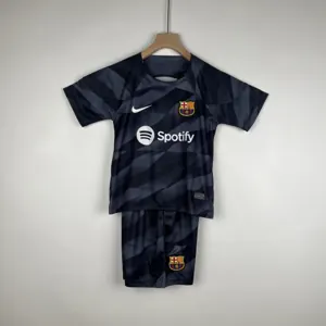 23-24 Kids Goalkeeper Barcelona Black Size 16-28