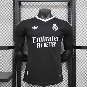 24-25 Real Madrid Black GoalKeeper Kit Player Version Shirt Soccer AAAAJersey Yupoo