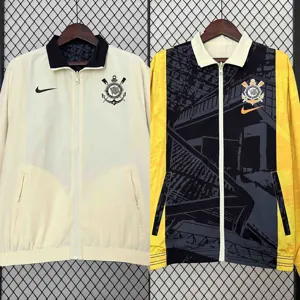 2024 Corinthians Trench Coat Reversible Windbreaker Double-Sides Jacket Soccer AAAAJersey Yupoo