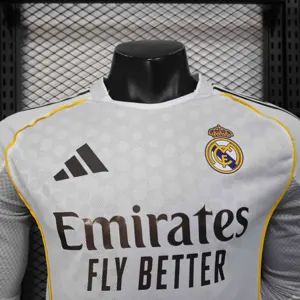 25-26 Real Madrid Home Long Sleeve Kit Player Version Shirt AAAAJersey Dropship Yupoo S-3XL 2