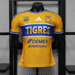 26-27 Tigres Mens Home Kit Player Version Football T-Shirt AAAAJersey Supply Yupoo 9