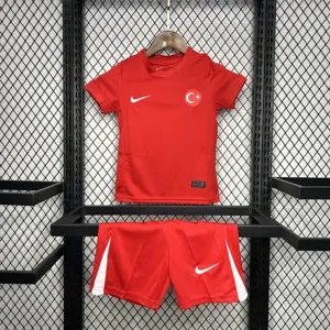2024 Turkey Away Kid Kits UEFA Euro Youth Apparels Football AAAAJersey Supplier