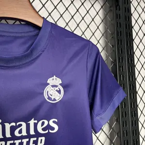 24-25 Real Madrid Y3 Kid Kits Purple Children Sets Football AAAAJersey Yupoo 2