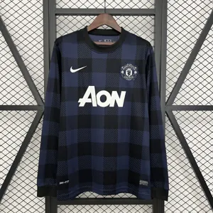 13-14 Manchester United Away Retro Kit Vintage Long Sleeve Shirt Soccer AAAAJersey Yupoo