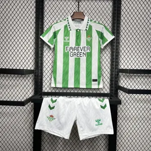 24-25 Real Betis Home Kid Kits Youth Apparels Football AAAAJersey Yupoo