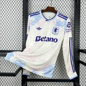 25-26 Aston Villa Third Away Kit Shirt Football Long Sleeve AAAAJersey Dropship Yupoo