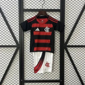 25-26 Flamengo Home Kid Kits Youth Apparels AAAAJersey Dropship Yupoo