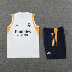 23-24 Real Madrid Training Suits White Vest Kit Soccer Jerseys Yupoo 2