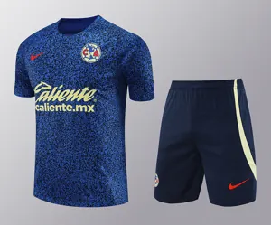 24-25 Club America Training Suits Cyan-Blue Kits Soccer Jerseys Yupoo