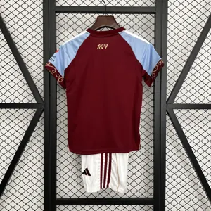 25-26 Aston Villa Home Kid Kits Youth Apparels Football AAAAJersey Supply Yupoo 1